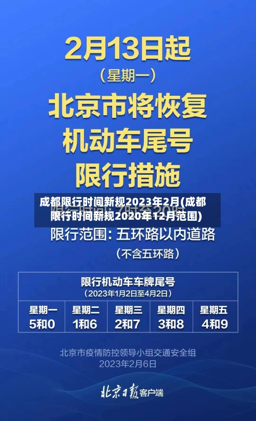 成都限行时间新规2023年2月(成都限行时间新规2020年12月范围)-第1张图片