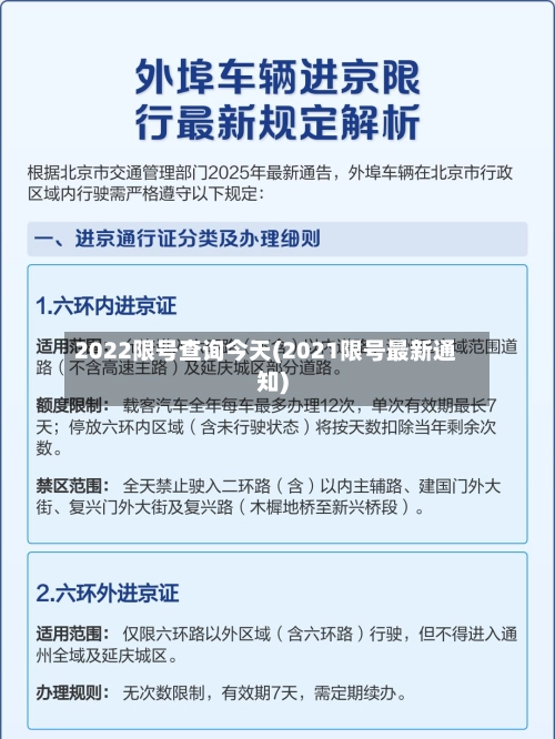 2022限号查询今天(2021限号最新通知)-第1张图片