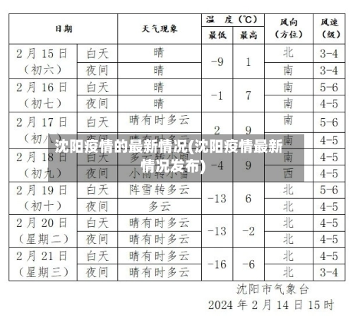 沈阳疫情的最新情况(沈阳疫情最新情况发布)-第1张图片