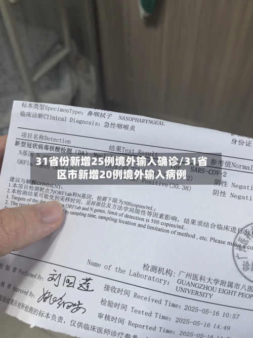 31省份新增25例境外输入确诊/31省区市新增20例境外输入病例-第1张图片