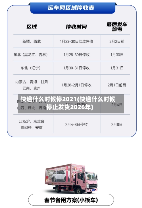快递什么时候停2021(快递什么时候停止发货2026年)-第1张图片