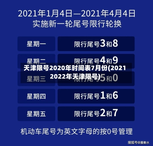 天津限号2020年时间表7月份(20212022年天津限号)-第2张图片