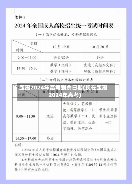 距离2024年高考剩余日期(现在距离2024年高考)-第1张图片