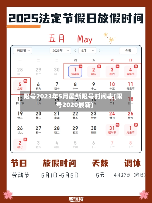 限号2023年5月最新限号时间表(限号2020最新)-第1张图片