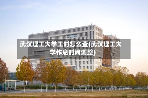 武汉理工大学工时怎么查(武汉理工大学作息时间调整)-第1张图片