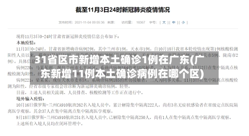 31省区市新增本土确诊1例在广东(广东新增11例本土确诊病例在哪个区)-第1张图片