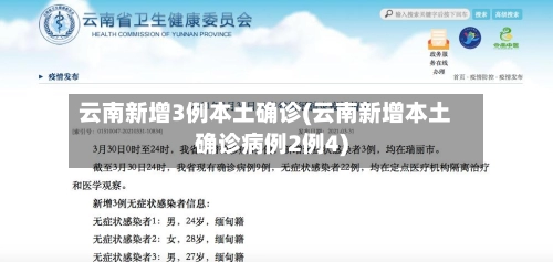 云南新增3例本土确诊(云南新增本土确诊病例2例4)-第1张图片
