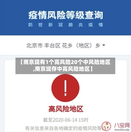 【南京现有1个高风险20个中风险地区,南京现存中高风险地区】-第1张图片