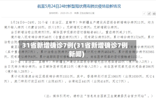 31省新增确诊7例(31省新增确诊7例新闻)-第1张图片