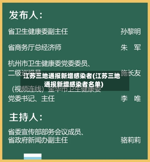 江苏三地通报新增感染者(江苏三地通报新增感染者名单)-第1张图片