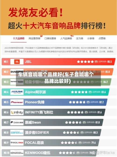 车辆音响哪个品牌好(车子音响哪个品牌比较好)-第1张图片