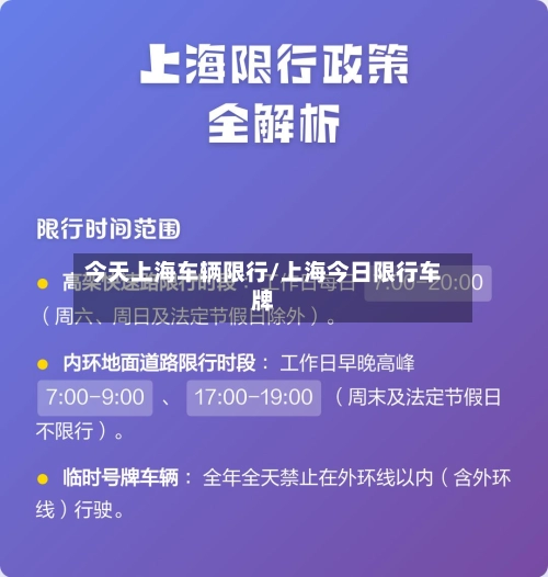 今天上海车辆限行/上海今日限行车牌-第2张图片