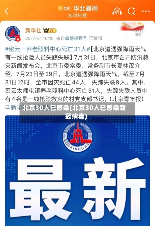 北京30人已感染(北京30人已感染新冠病毒)-第1张图片