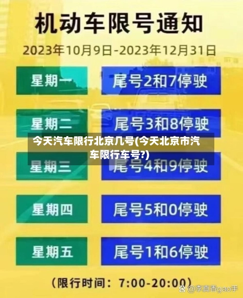今天汽车限行北京几号(今天北京市汽车限行车号?)-第1张图片