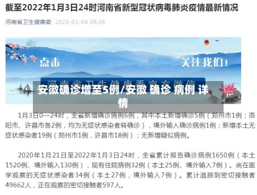 安徽确诊增至5例/安徽 确诊 病例 详情-第2张图片