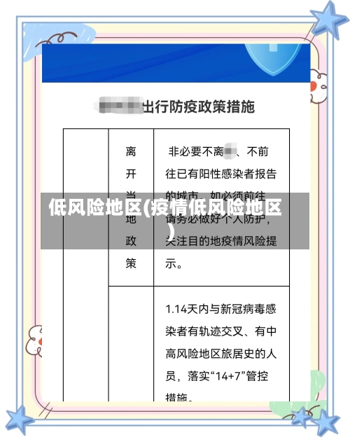 低风险地区(疫情低风险地区)-第1张图片