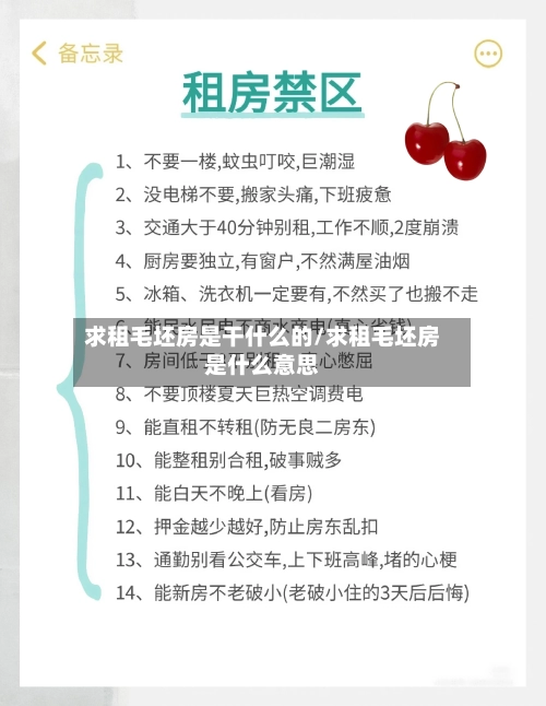 求租毛坯房是干什么的/求租毛坯房是什么意思-第1张图片