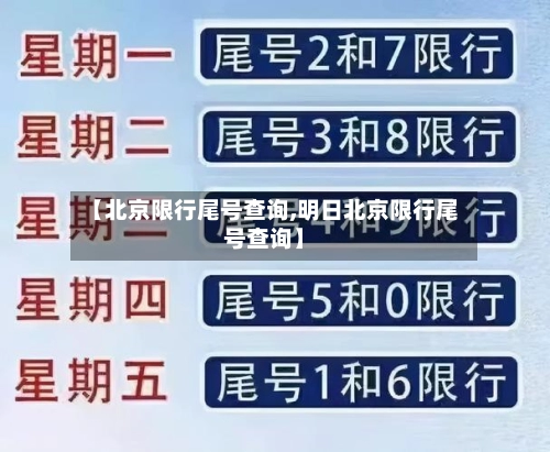 【北京限行尾号查询,明日北京限行尾号查询】-第1张图片