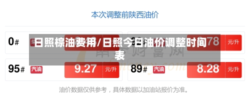 日照棕油费用/日照今日油价调整时间表-第3张图片
