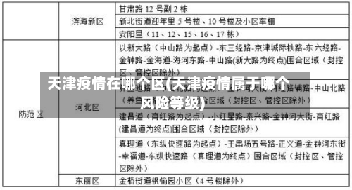 天津疫情在哪个区(天津疫情属于哪个风险等级)-第2张图片