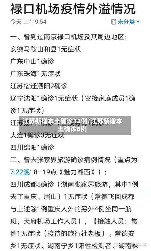 江苏新增本土确诊13例/江苏新增本土确诊6例-第2张图片