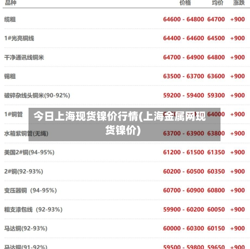 今日上海现货镍价行情(上海金属网现货镍价)-第3张图片