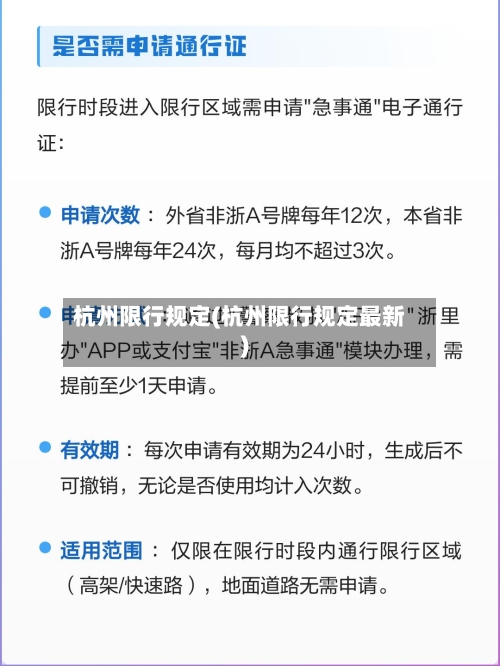 杭州限行规定(杭州限行规定最新)
