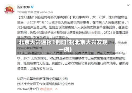 北京大兴通报1例阳性(北京大兴发现一例)-第1张图片